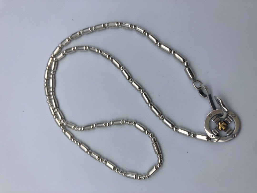 パイプビーズ一連 silver925 シルバー925 ネックレス925 パイプビーズ一連 silver925 シルバー925 ネックレス925