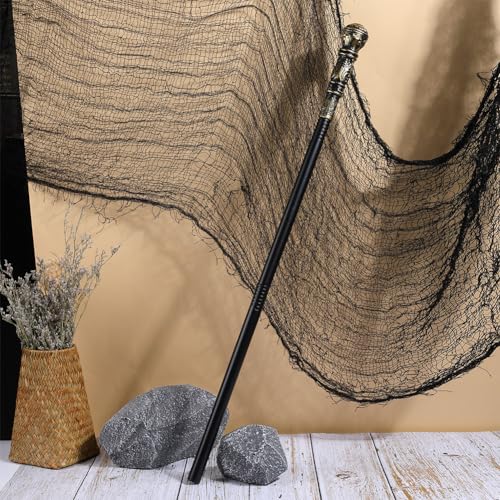 Image of GORGECRAFT Antique Cane Vintage Walking Stick Halloween Party Decorative Cosplay Costume Cane Handle Knob Costume Accessories