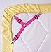 Bed Suspender Gripper/Strap/Holder/Fastener for Your Bed. Triangle Model. (pink). Patent Pending.