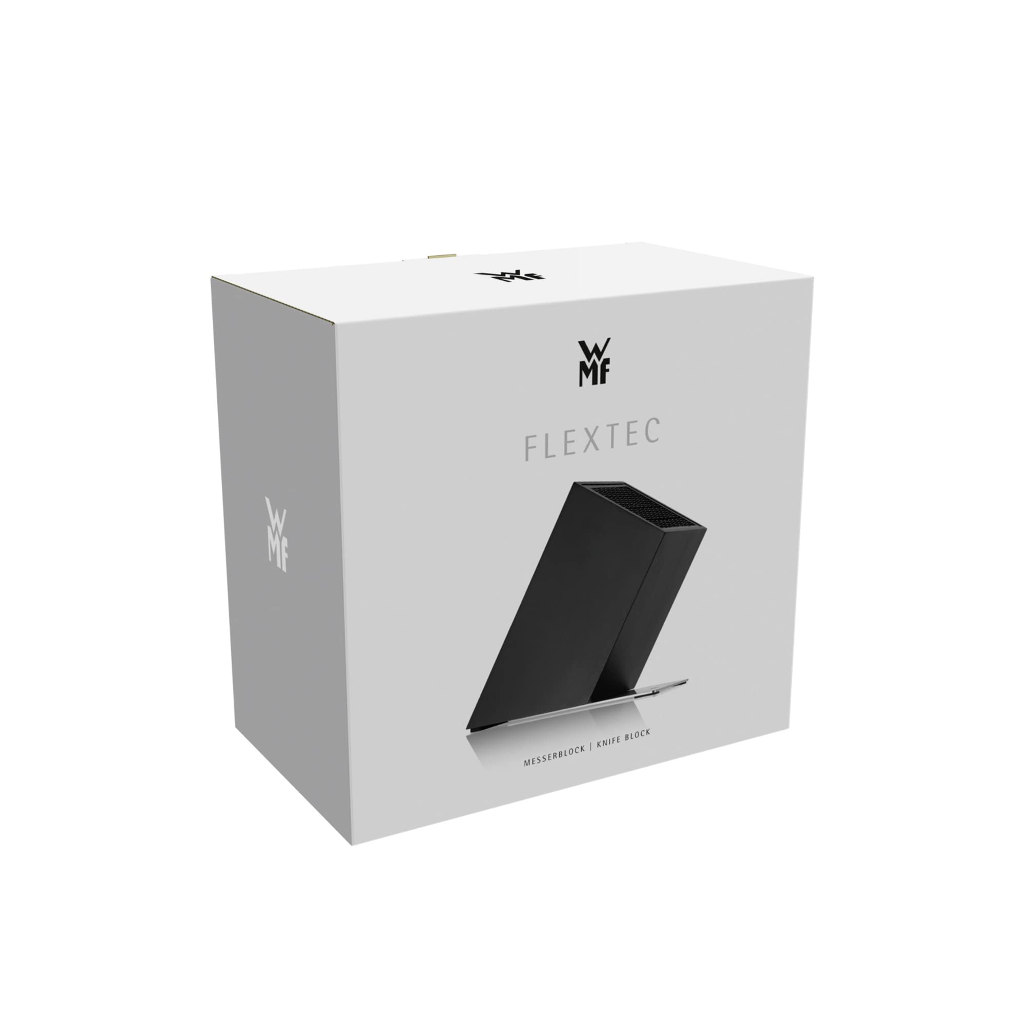 WMF Flextec Cromargan - Bloque para cuchillos (vacío, sin cuchillo, acero inoxidable), color negro
