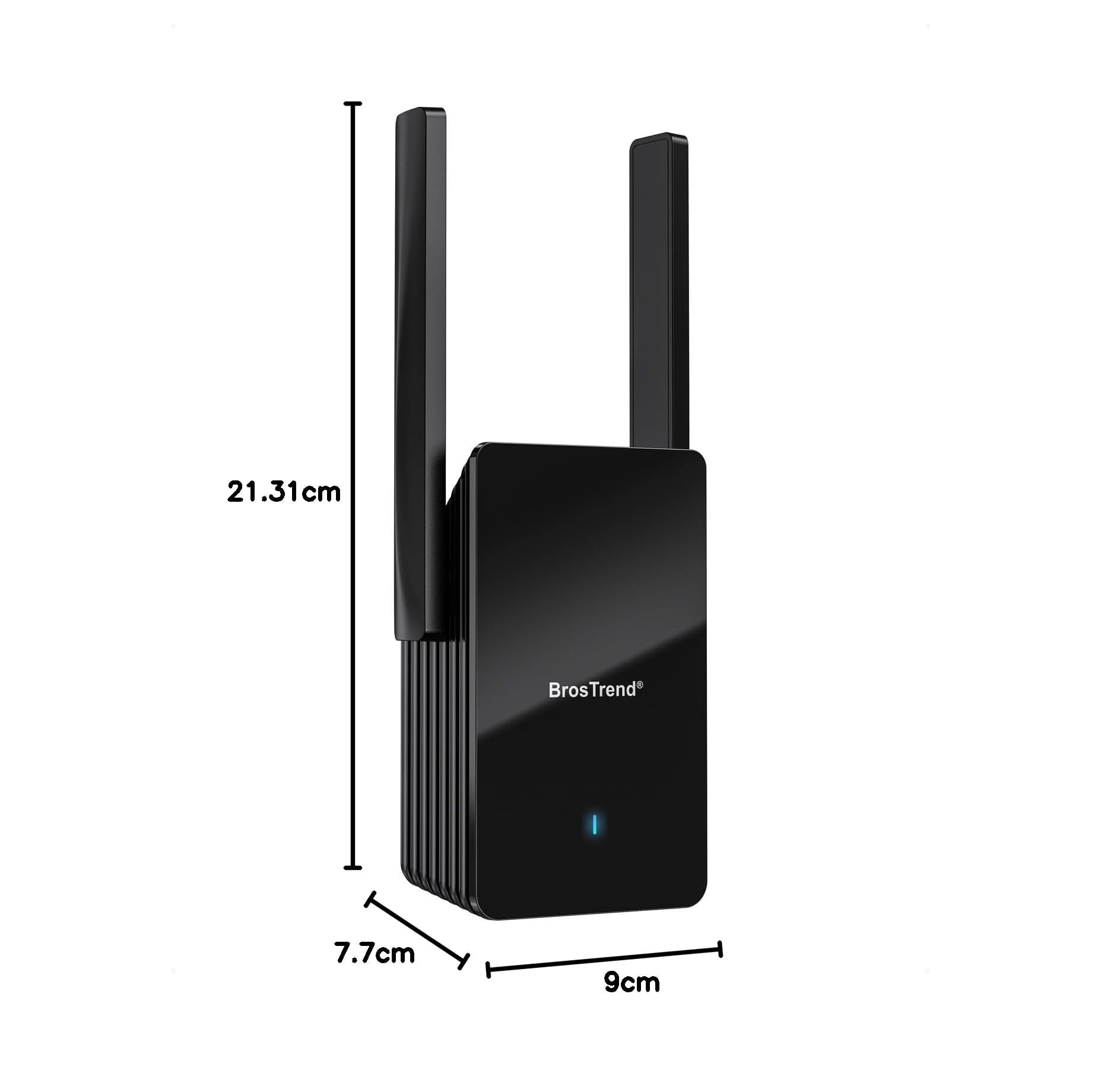 BrosTrend AX3000 Amplificador Señal WiFi para Casa, Puerto Ethernet Gigabit | Double Banda 5GHz y 2.4GHz, Repetidor WiFi 6 Potente Largo Alcance de Hasta 204㎡, WiFi Extender Facil de Instalar con WPS