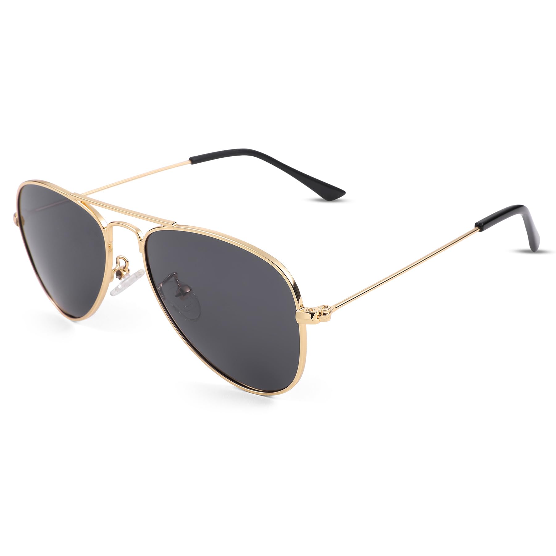 Kinder Pilotenbrille Sonnenbrillen Polarisierte Fliegerbrille Coole Verspiegelt mit UV400 Schutz für Jungen MäDchen Teenage