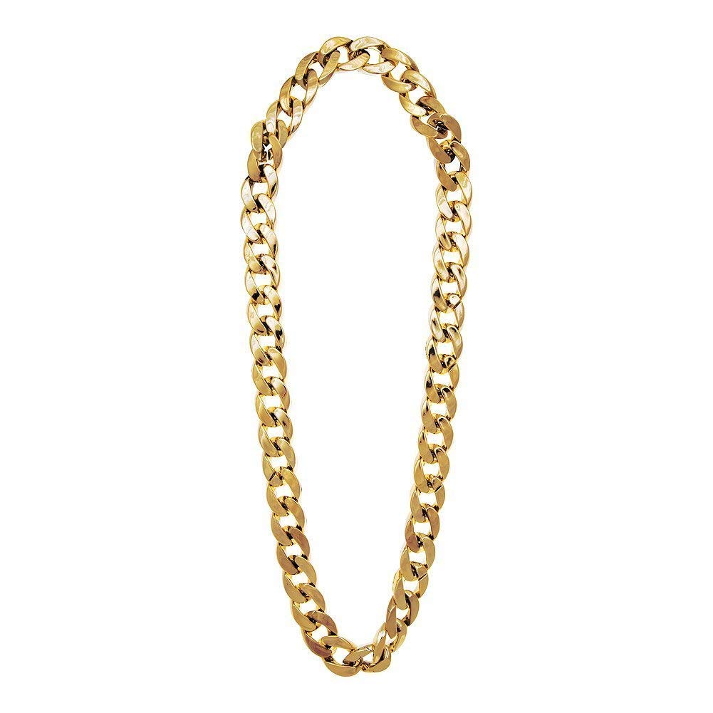HENBRANDT3XAdult Gold Gangster/Rapper Chain Necklace 81cm