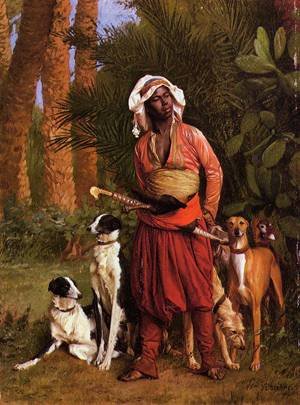 Peinture à l'huile The Hounds Jean-Leon Gerome reproduction d'art musée 36x48 pouces