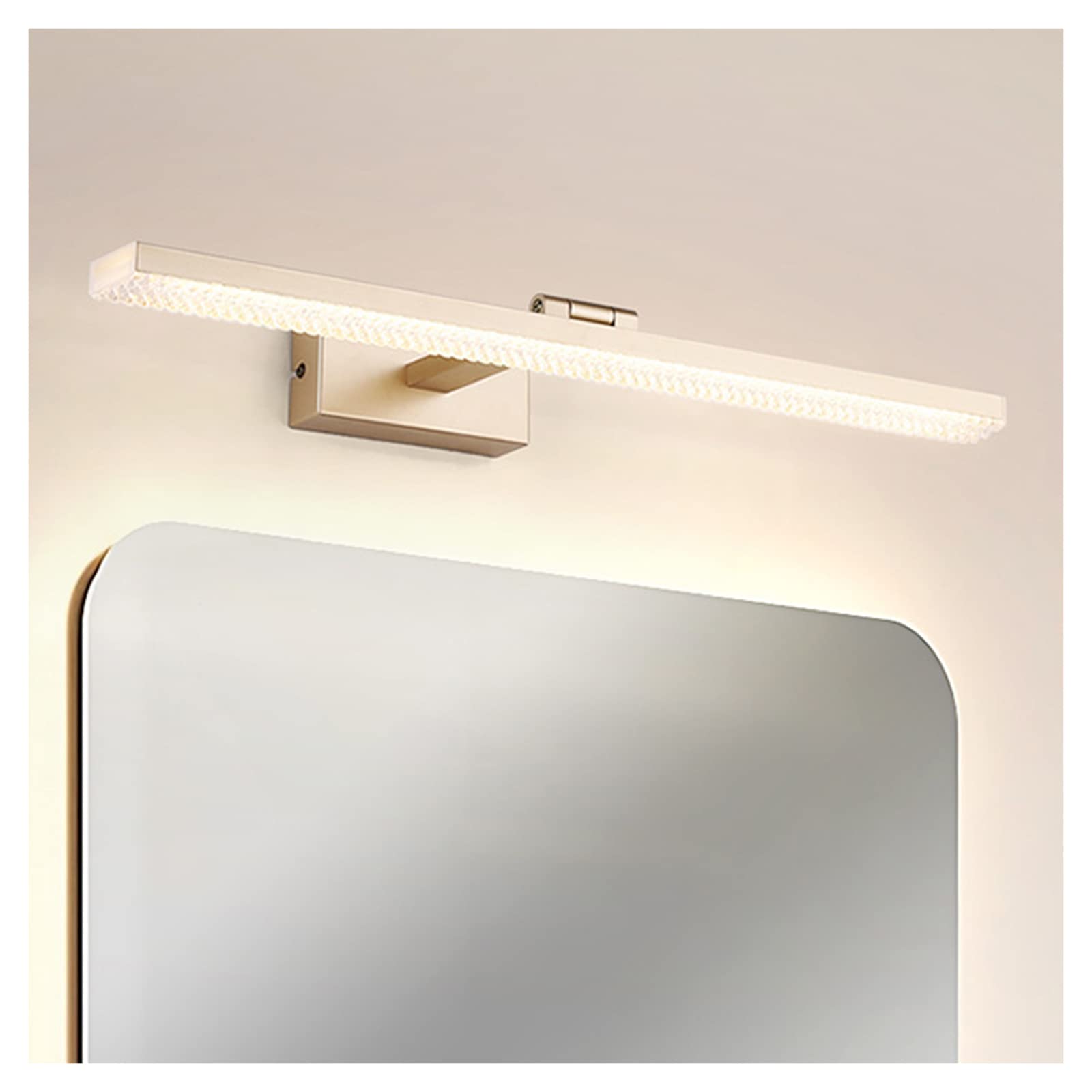 Éclairage de vanité anti-buée pour miroir de salle de bain doré