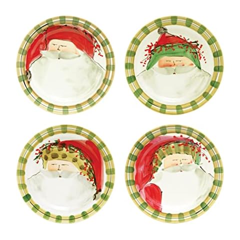 Vietri Old St. Nick Assorted Round Salad Plate - Set of 4 by Vietri Cover