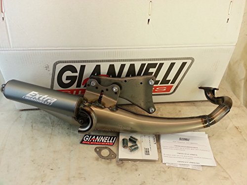Giannelli Marmitta Scooter Extra V2 Malaguti F10 J.L. 93/01 Omologata Cee E 13 0239-Sil. Allum Inio Anodizzato