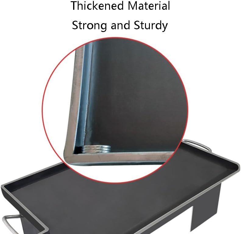 SanGin Commercial Teppanyaki, BBQ Teppanyaki, Special Grill Pan, One-Piece Molded, Heated Evenly, with Oil Outlet, Easy To Clean,50CM