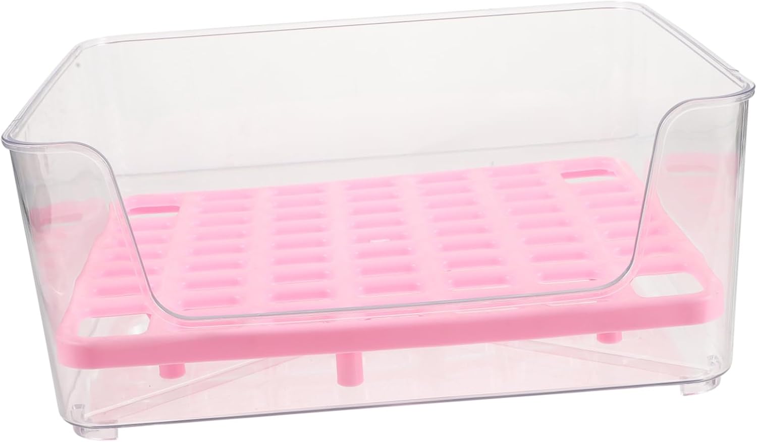 NOLITOY Durable Cat Litter Box with High Sides Wear-Resistant Acrylic Design for Easy Cleanup Portable Medium for Kittens and Dogs for Home and Travel