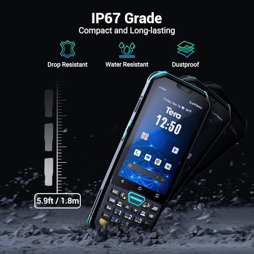 Image of Tera PDA Android 11 Barcode Scanner with 26 Keys HS7 Scan Engine 4+64GB 5100 mAh Battery IP67 QC 3.0 Fast Charge 4 inch Touch Screen for Warehouse Inventory Model P400