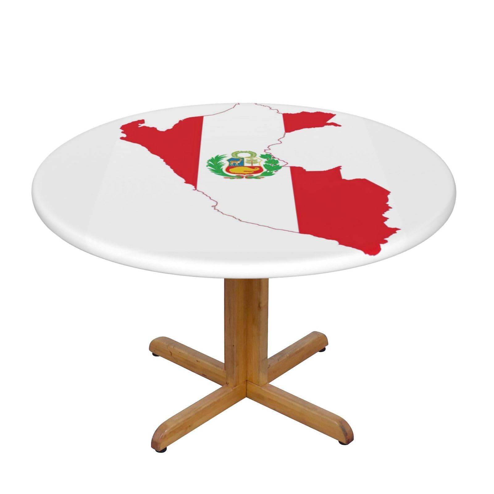 Peru Flag Map Print Oxford Wipeable Tablecloth Oil-Resistant Outdoor Table Cover Reusable Birthday Table Protector