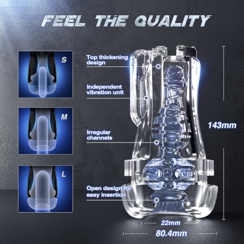 Image of EINSEO Male Masturbator with 5 Suction & 9 Vibration Modes | APP control, LCD display, transparent 3D sleeve, diamond grip, USB-C charging