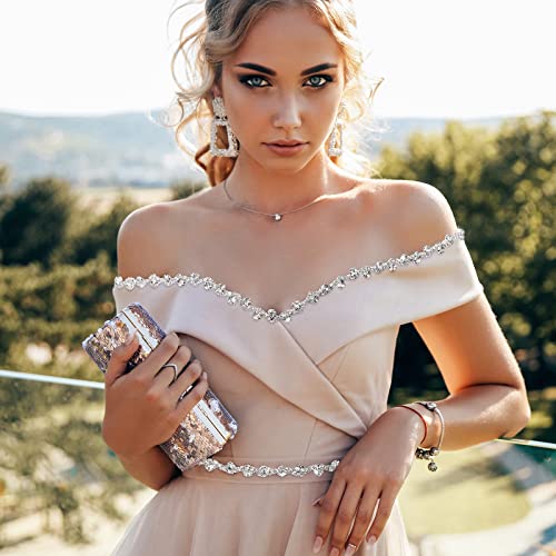 Kigeli RH-KIGELI-1502 Rhinestone Trim Rhinestone Chain Crystal Applique Strips String thumb #4