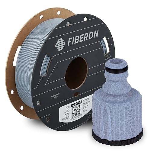 Image of Polymaker Fiberon ASA-CF08 Light Grey Carbon Fiber 3D Printing Filament 1.75mm 0.5KG, UV & Weather Resistant, High Rigidity, Heat Resistant, Easy to Print, Functional Parts & Prototypes