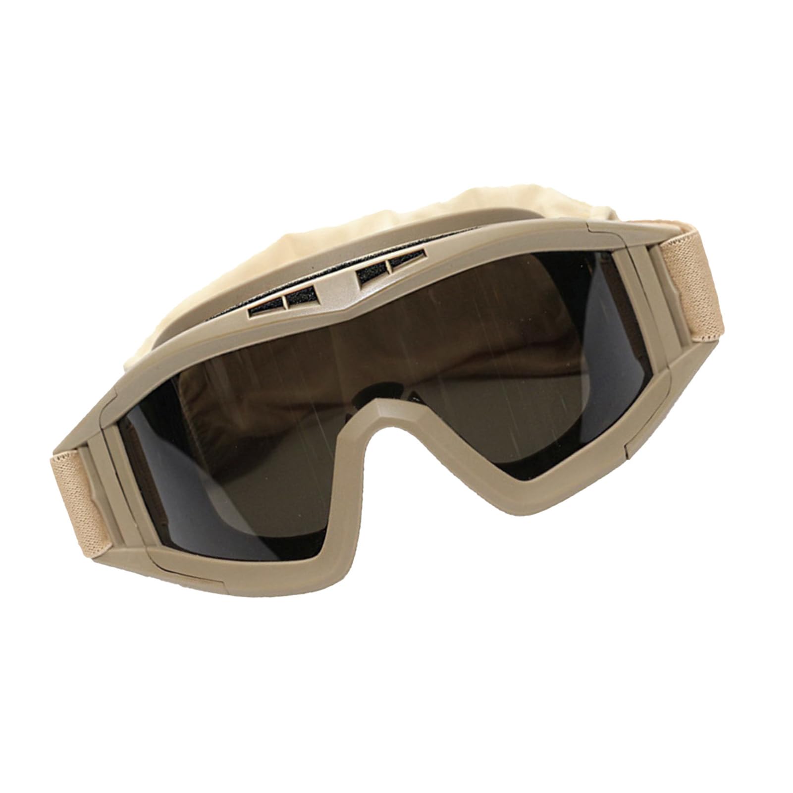 RiToEasysports Occhiali Desert Locust, Occhiali Khaki Desert Locust Occhiali Antivento Antivento per Moto Airsoft con 2 Lenti per Uomo Donna Adulti
