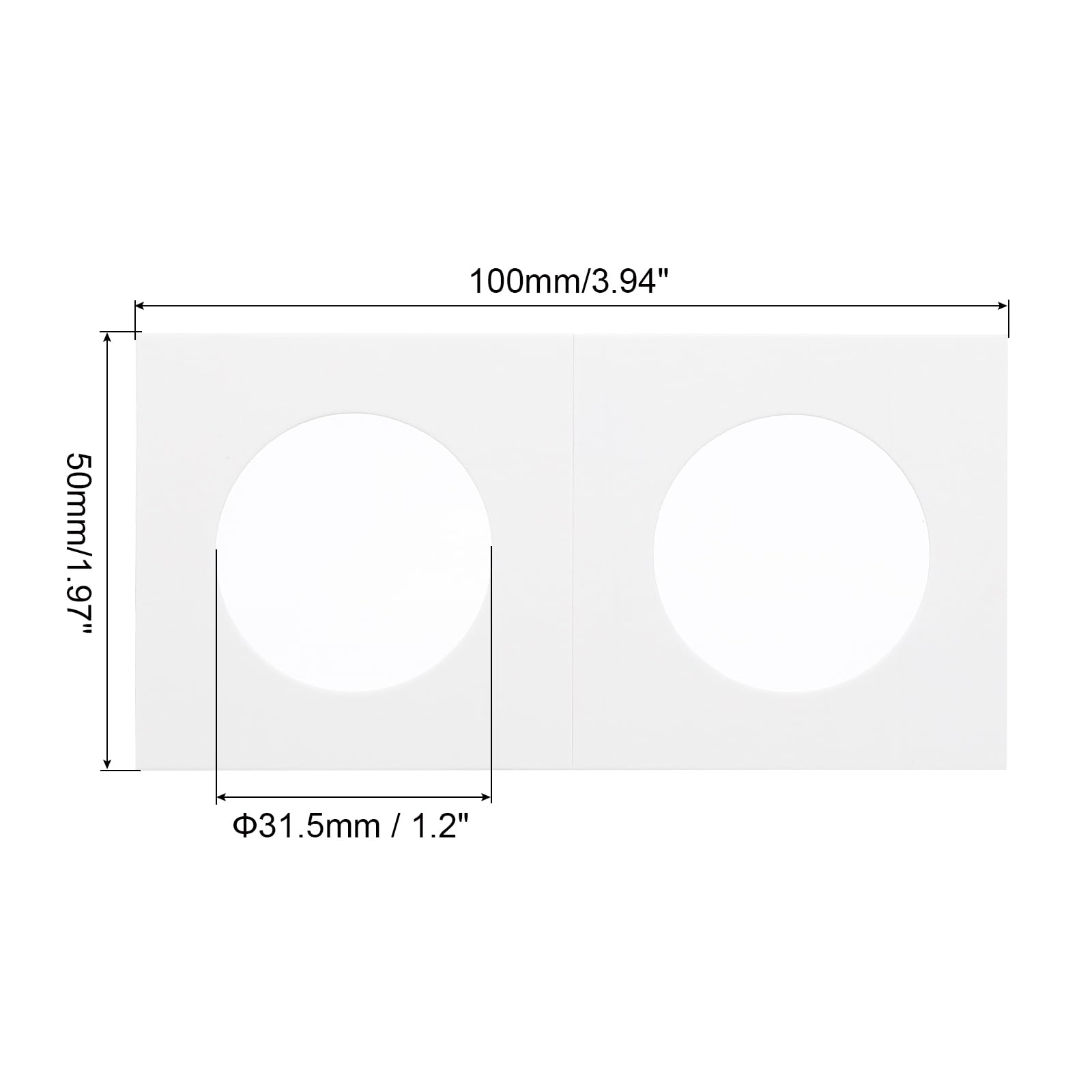 PATIKIL 2x2 Coin Flips, 250 Pack 31.5mm Cardboard Coin Holder Paper Coin Holders for Coin Collection Supplies Collector White - Image 2
