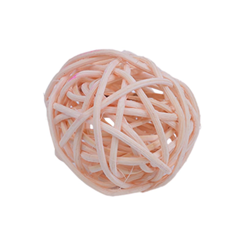 ZONADAH 9 Pcs Rabbit Chew Ball Hay Grass Pet Balls Small Animal Natural Timothy Grass Molar Balls for Chinchilla Guinea Pig Rats Rabbits Hamster Gerbil Degu Bunny - Image 3