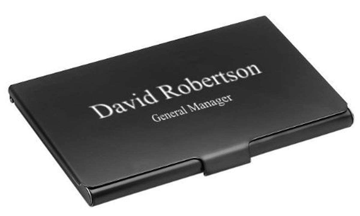 GIFTS INFINITY Personalizied Business Card Holder - Free Engraving