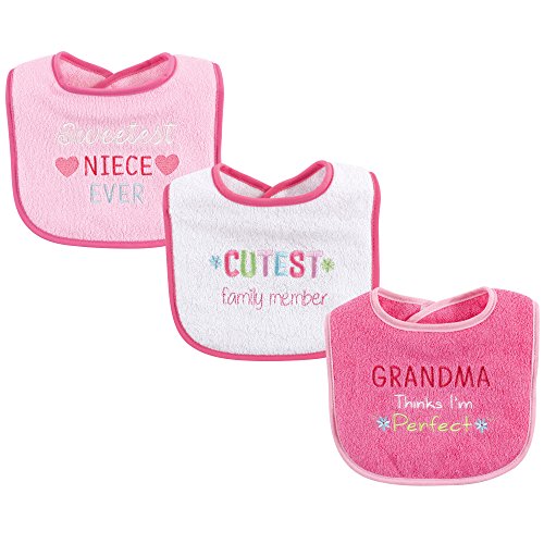 Image of Luvable Friends Unisex Baby Cotton Terry Drooler Bibs with Fiber Filling