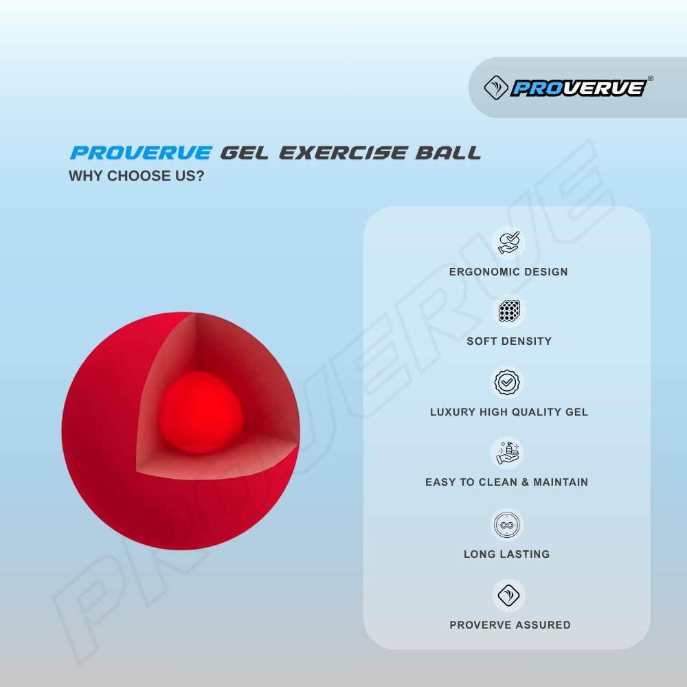 Proverve Gel Exercise Ball for Hand & Finger Therapy | Physio Stress Relief Ball | Finger Exerciser for Physiotherapy, Grip Strength & Pain Relief | Hand Therapy Equipment for Adults & Kids (Large) 4