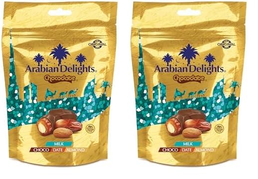 Arabian Delights Chocodate Classic Milk Chocolate Pouch 90 g (Pack of 2)