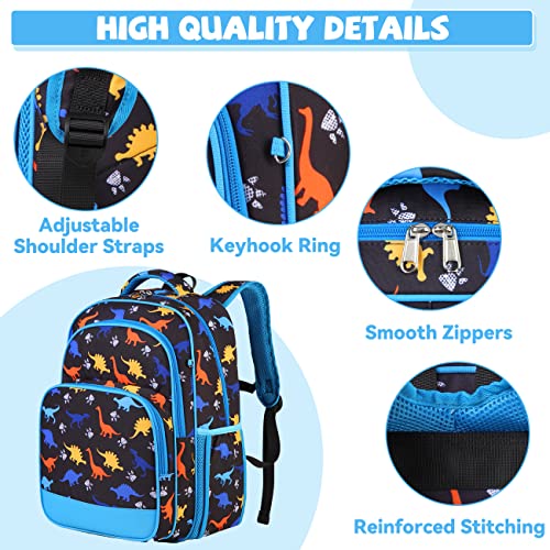 Vaschy School Backpack For Boys, 16In Water Resistant Backpack For Kids Preschool/Primary/Elementary School Bookbag With Tablet Sleeve Black Dino #TOP3