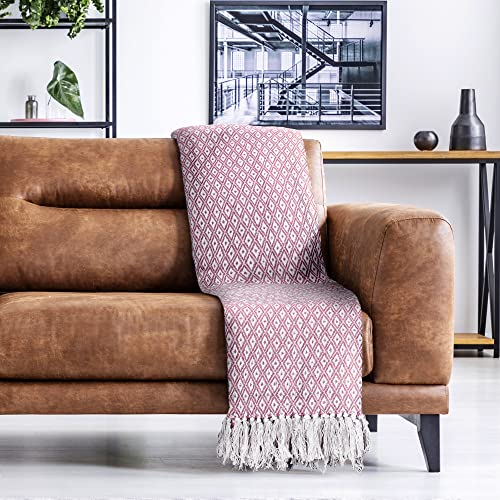 Emma Barclay Casablanca - Scandi Woven Recycled Cotton Chair Sofa Setee Bed Throw Over Blanket in Blush Pink - 50x60 (127x152cm) - Cosy Home Interiors Emma Barclay Casablanca - Scandi Woven Recycled Cotton Chair Sofa Setee Bed Throw Over Blanket in Blush Pink - 50x60 (127x152cm) - Image 3