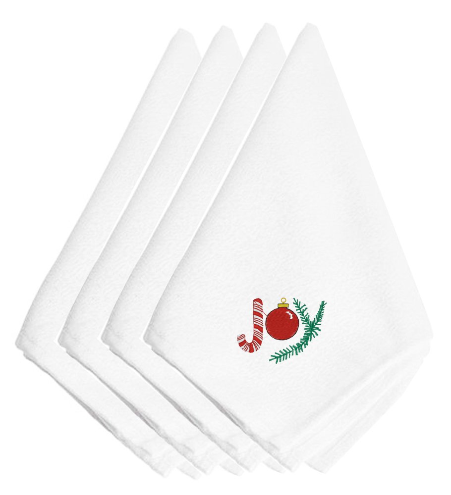 Serviettes de table Noël Caroline's Treasures anti-gaspillage en tissu brodé