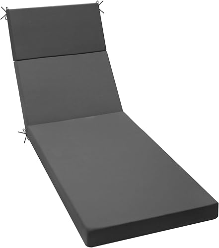 Miniatura 9 de idee-home Cojines de tumbona para exteriores, cojines para muebles de patio, resistentes a la intemperie y a las manchas para césped y piscina