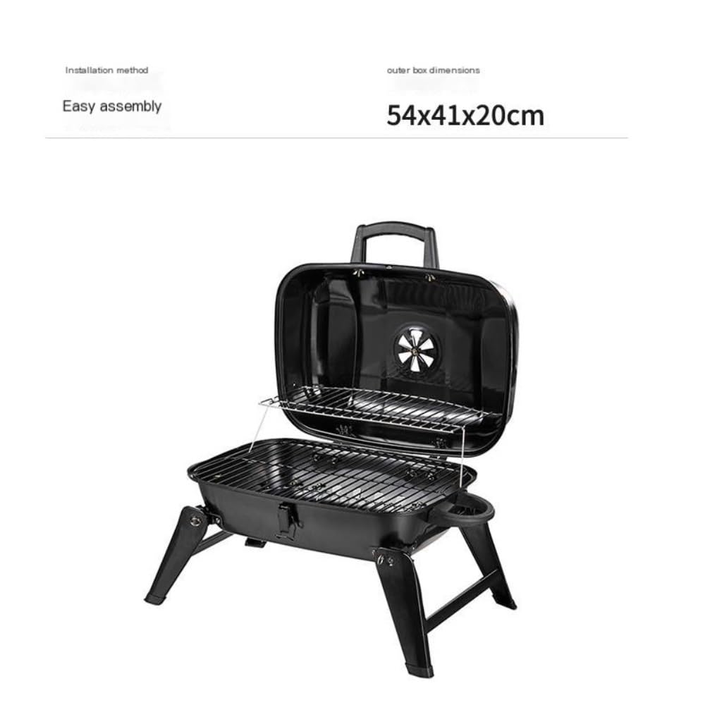 Piccola griglia a Carbone for Barbecue da Cortile, griglia da Campeggio Esterna Pieghevole Portatile for la casa