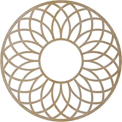 Image of Ekena Millwork 22 inchOD x 7 1 /2 inchID x 3 /8 inchT Cannes Wood Fretwork Pierced Ceiling Medallion, Birch
