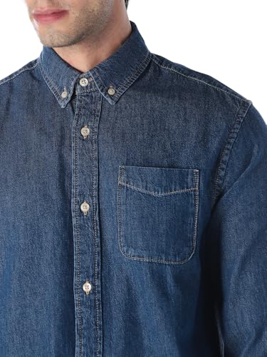 Jack & Jones Men Blue Denim Shirt Mid Blue - Image 6