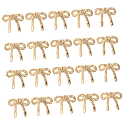 DOITOOL - DOITOOL 20Pcs Bowknot Buttons for Cardigans Zinc Alloy Metal Sewing Fasteners Decorative Sweater Buttons for
