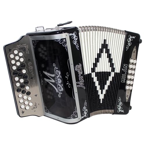 Moretti GCF Acordeon de Botones Milan, Negro