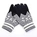 Newfancy Women Men Winter Knit Gloves Touchscreen Warm Soft Cat Kitten Texting Fashion Mittens for Smartphone Iphone Ipad, Gray, One Size
