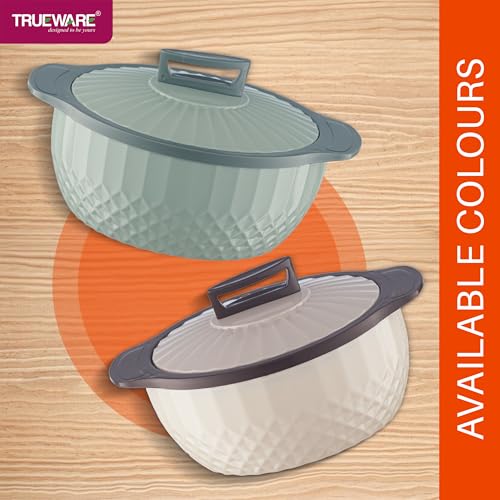 Image of Trueware Eternity Inner Steel Insulated 1000, 1500 & 2500 ML Thermoware Casserole | BPA Free | Odour Proof | Food Grade | Easy to Carry | Serving | Curd Maker | Hot Pot (Brown)