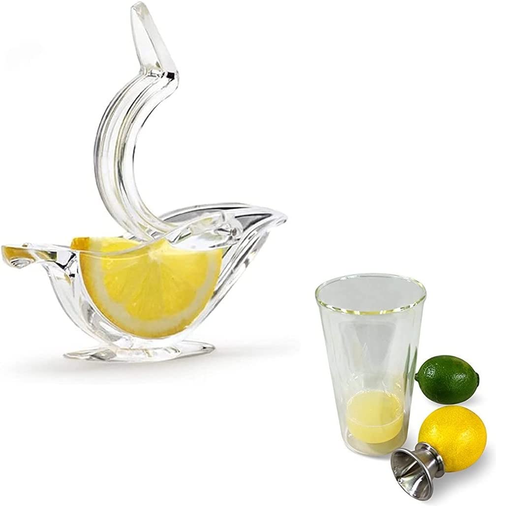 Manual Lemon Slice Juicer Handy Citrus Lime Squeezer Set For Dinner Plate Elegance