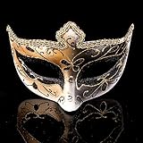 Generisch MaskMe Herren Masquerade Party Maske mit kariertem Design für festliche Musikveranstaltungen (Black, One Size)
