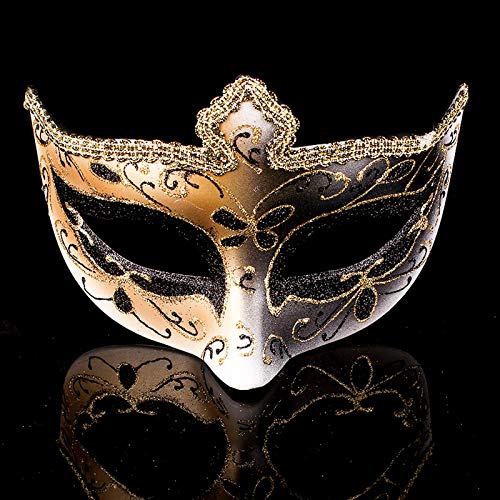 MOVAWAKY Masque Carnaval,Femmes Noir Masque De Dentelle DéGuisement Halloween Femme Masque Visage Carnaval Deco Carnaval Noir De Style Classique DéGuisement...