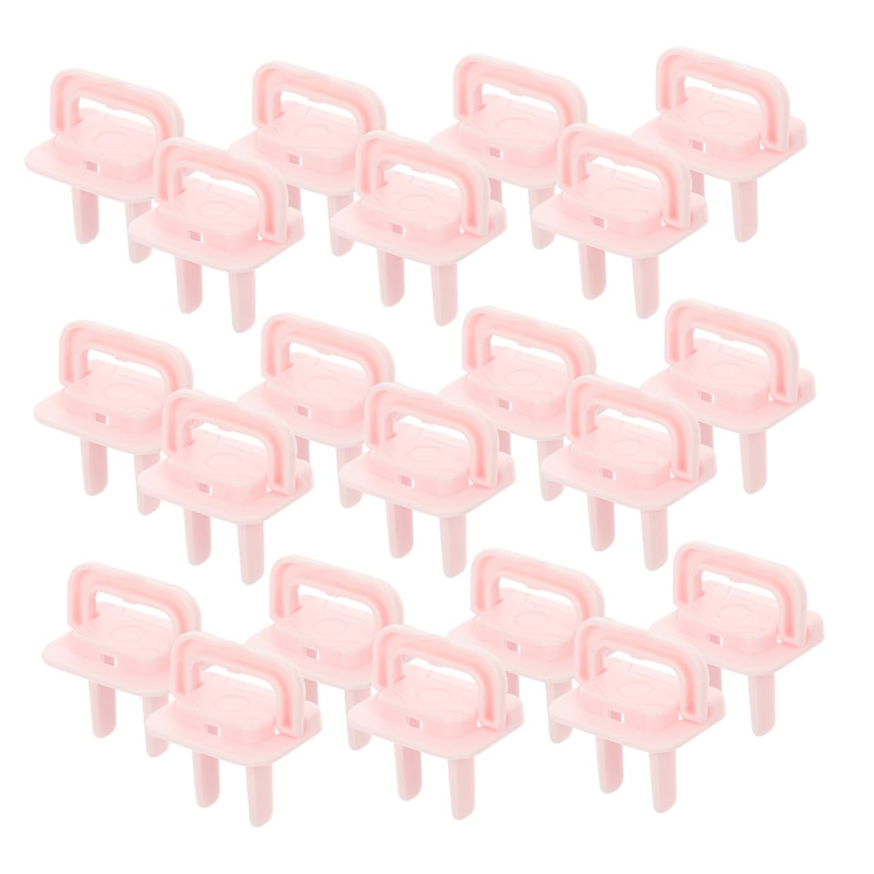 HEMOTON 40pcs Proofing Outlet Covers for Safety Electrical Socket Protection, 2-Hole Pink Pattern Plug Protectors for Nursery and Home Use