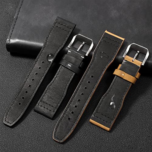 Bracelet en cuir véritable 22 mm pour remplacer le vôtre sur IWC - 4