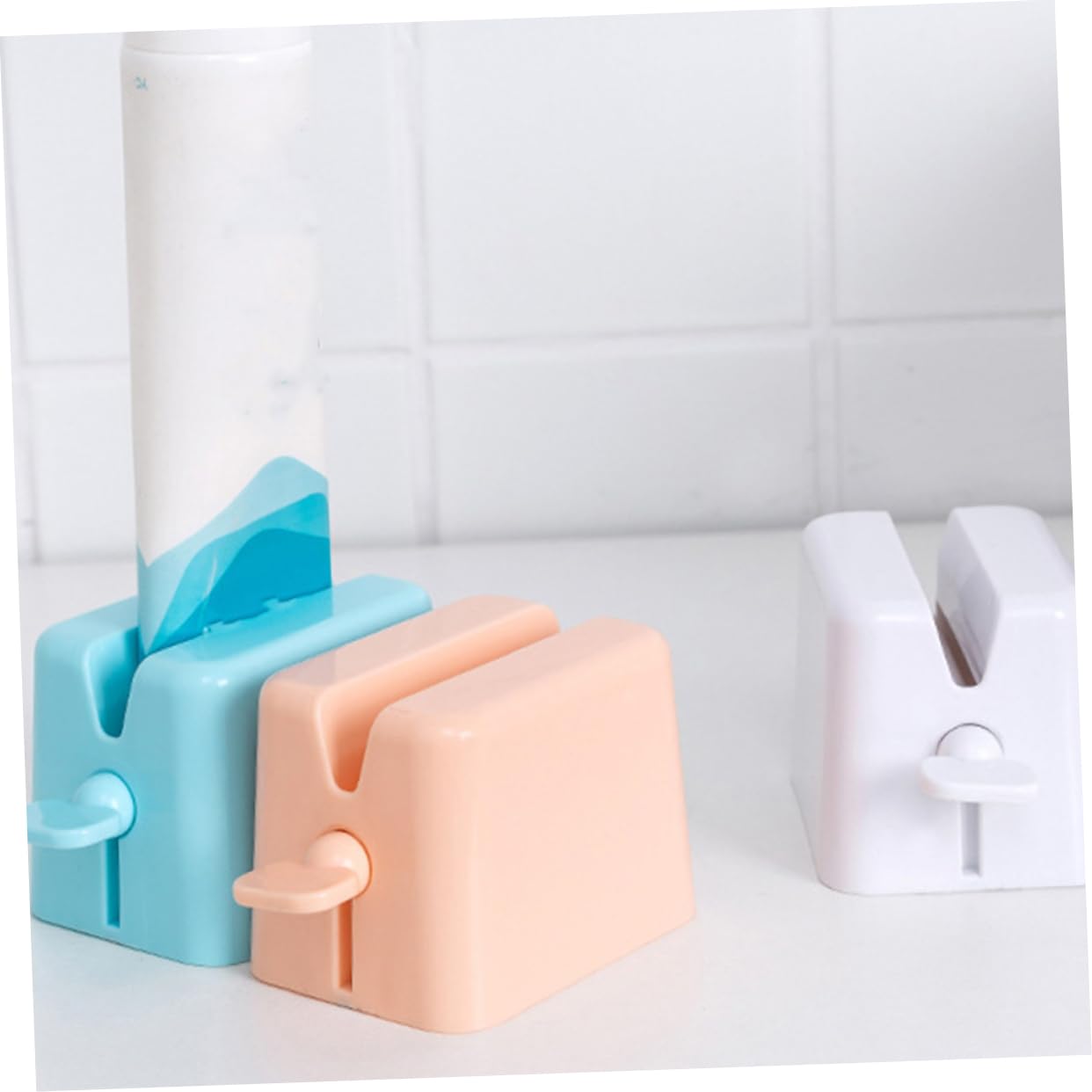 Ipetboom 9pièces Squeezer à Dentifrice Manuel Plastique Tube Extrudeur Pour Salle De Bain Blanc Rose Bleu Accessoire Pratique Pour Économiser De Espace Et Les Déchets