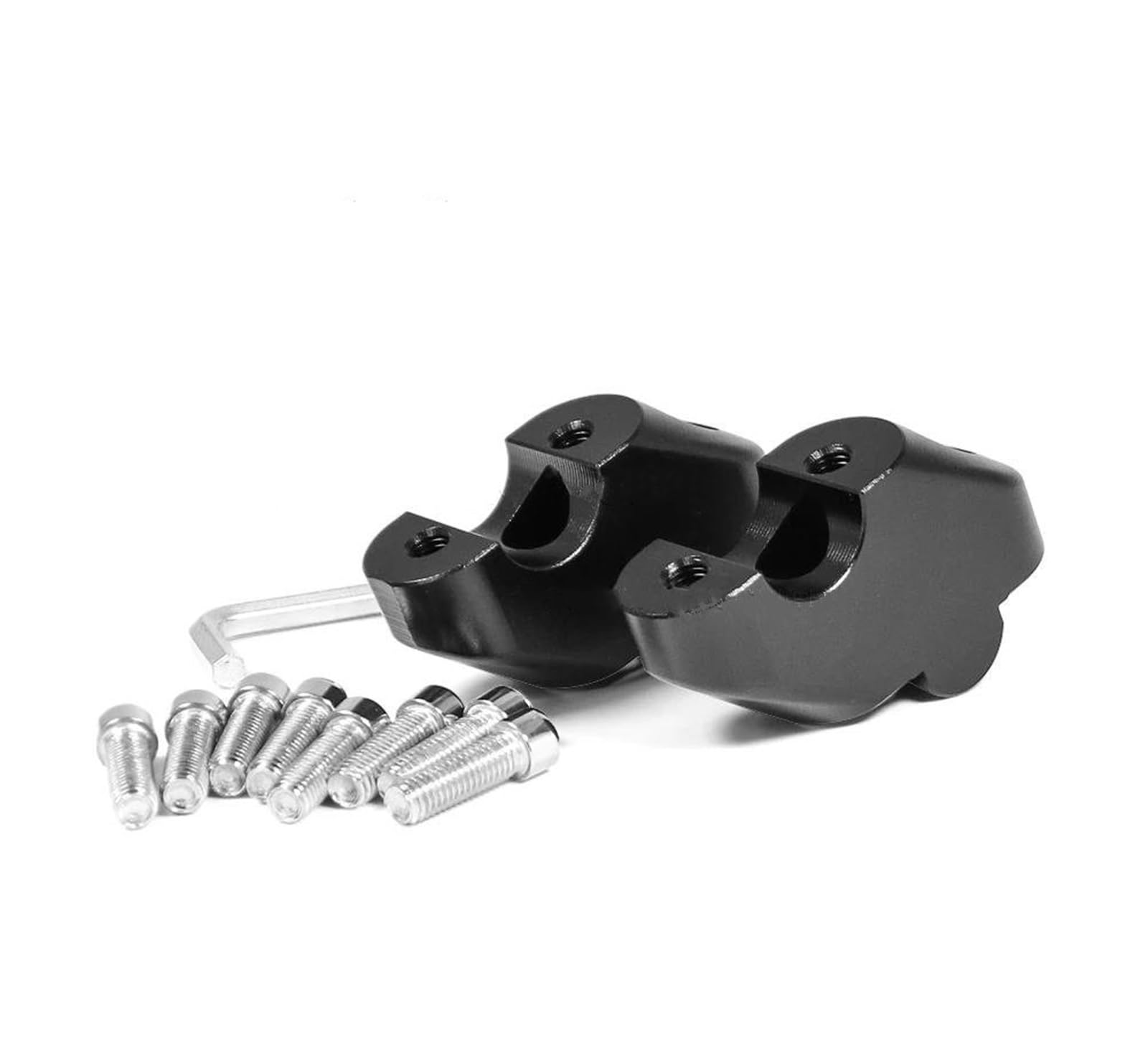 Riser en Alliage Rehausseur De Guidon Moto pour Kawasaki Z400 Z 400 Z500 2018-2023, Adaptateur De Fixation, Kit De Montage Rehausseurs De Guidon Pinces De Montage