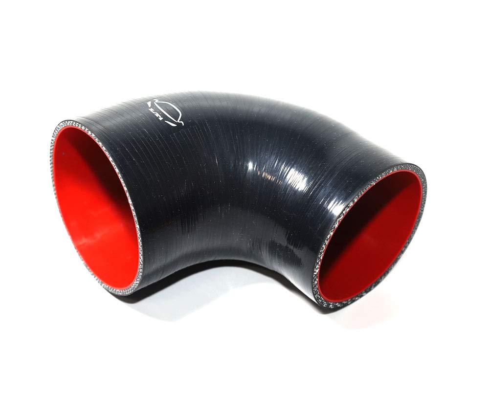 Coupleur Silicone 4 à 3,5 Pouces 90° Haute Température - Renforcé Nylon