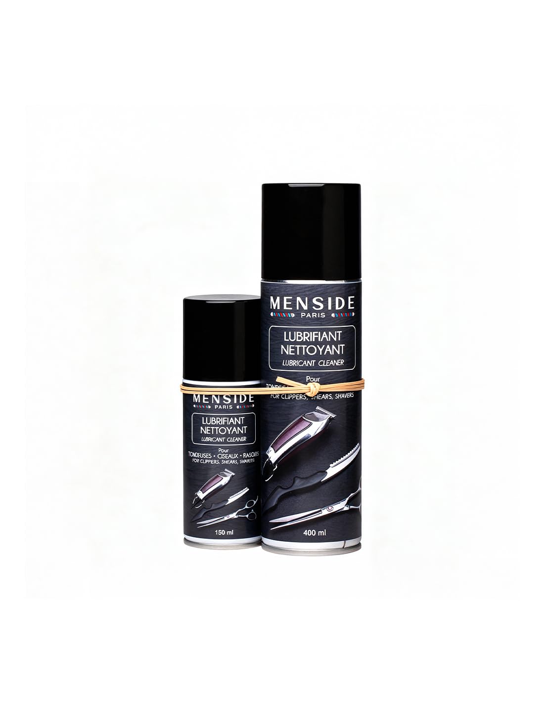 Huile Lubrifiante destinée aux tondeuses et rasoirs pour barbes et cheveux- Conçue pour les barbiers, salons de coiffure et particuliers - Lot éco 400 ml et 150 ml - Fabriqué en France