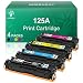 GREENSKY Compatible Toner Cartridges For 125A/CB540A CB541A CB542A CB543A used for Color LaserJet CM1312 MFP CM1312nfi CP1215 CP1515n CP1518ni printers(1Black,1Cyan,1Yellow,1Magenta- 4 Pack)