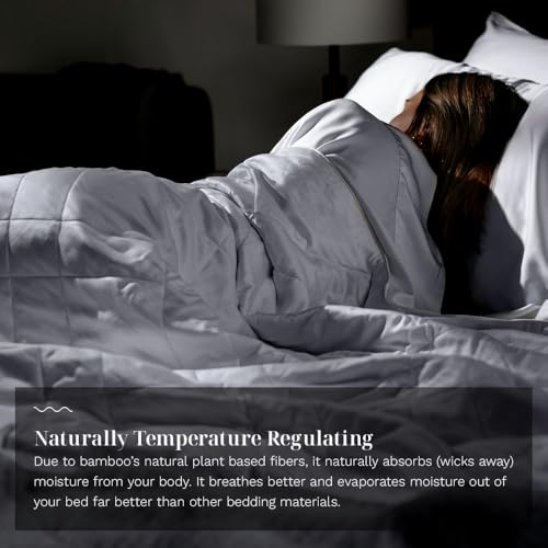 Image of LUXOME Lightweight Blanket | 100% Rayon (Viscose) from Bamboo Fabric & Fill | Full /Queen - 86 inchx92 inch | Super Soft | Thermal-Regulating | Stone