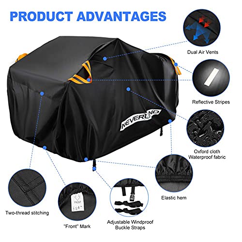 Image of NEVERLAND ATV Cover 300D Waterproof Heavy Duty 4 Wheel Quad Cover up to 82 inch