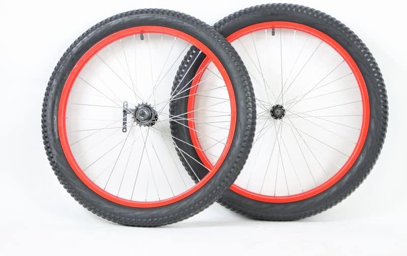 MANGO 26 inch Coaster Brake Wheel Set Beach Cruiser Bike Bicycle with 26 x 2.50 Tires and Tubes! (Black)