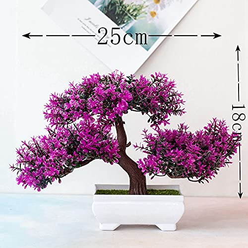 Bonsaï pin artificiel blanc en pot pour décoration intérieure - 3